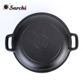 Metal Cast Iron stockpot casserole with vegetable oil coating